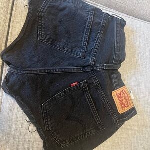 Levi's 501 women’s black  Denim Shorts